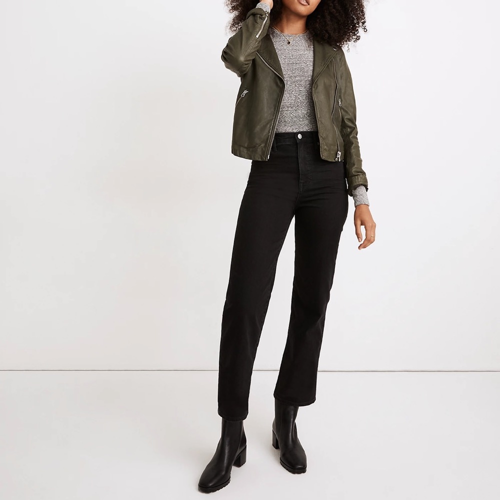 Petite Madewell Slim Wide-Leg Jeans in Lunar Wash